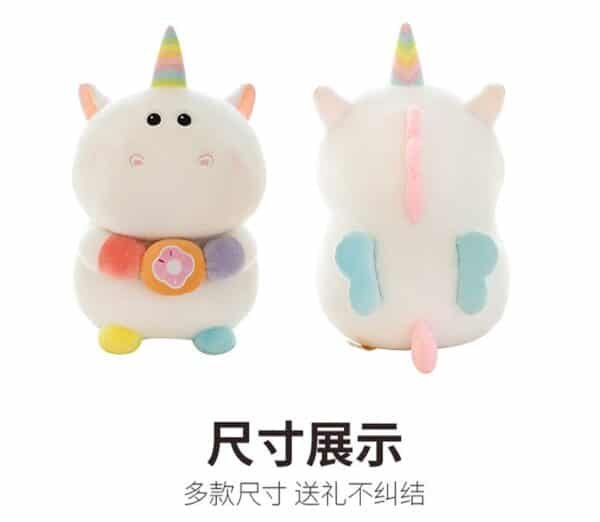 Esplosione transfrontaliera carino Q versione unicorno peluche ragazza cuore ciambella unicorno lanciare bambola cuscino