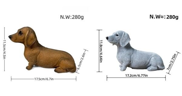 国境を越えた新しい創造的なダックスフント犬の樹脂の手仕事プロダクト装飾の家の居間の装飾の動物の装飾