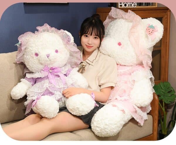 Poupée ourson mignon en peluche Poupée Lolita poupée enfants dormir fille oreiller jeté cadeau d'anniversaire