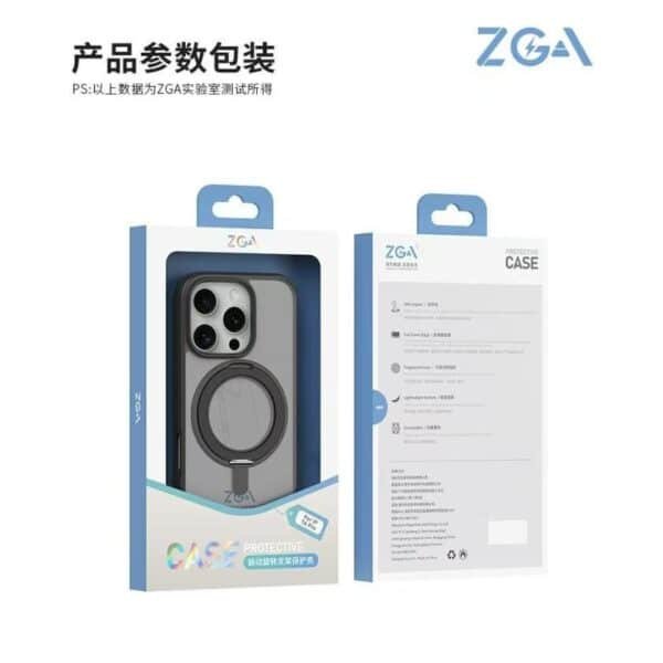 ZGA Pulse Rotary Bracket Protective Case for Apple iPhone16 Pro360 ° Stepless Adjustment