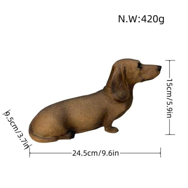 国境を越えた新しい創造的なダックスフント犬の樹脂の手仕事プロダクト装飾の家の居間の装飾の動物の装飾