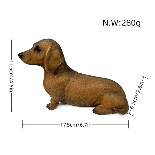 国境を越えた新しい創造的なダックスフント犬の樹脂の手仕事プロダクト装飾の家の居間の装飾の動物の装飾