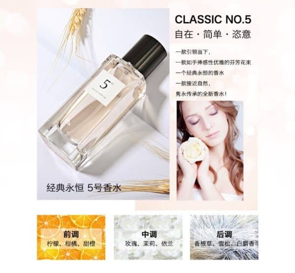 New Classic Eternal Perfume 50ml Fragrance Fresh Light Fragrance Floral and Fruit Fragrance Ladies Lasting Aroma