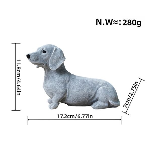 国境を越えた新しい創造的なダックスフント犬の樹脂の手仕事プロダクト装飾の家の居間の装飾の動物の装飾