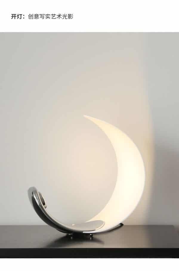 italian moon table lamp design sense simple table lamp bedroom crescent moon atmosphere touch table lamp creative c shaped table lamp