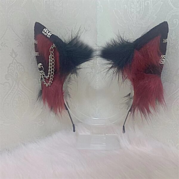 lolita wolf ear headband halloween vampire demon horns beast ear headgear hair accessories cosplay props