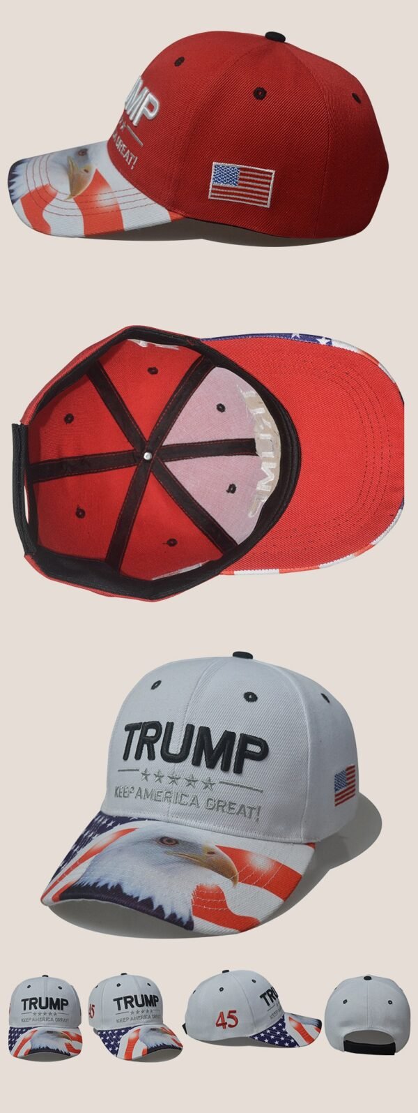 Buitenlandse handel hot-selling Trump baseball cap van dezelfde stijl, Amerikaanse verkiezing plek USA Eagle Trump hoed