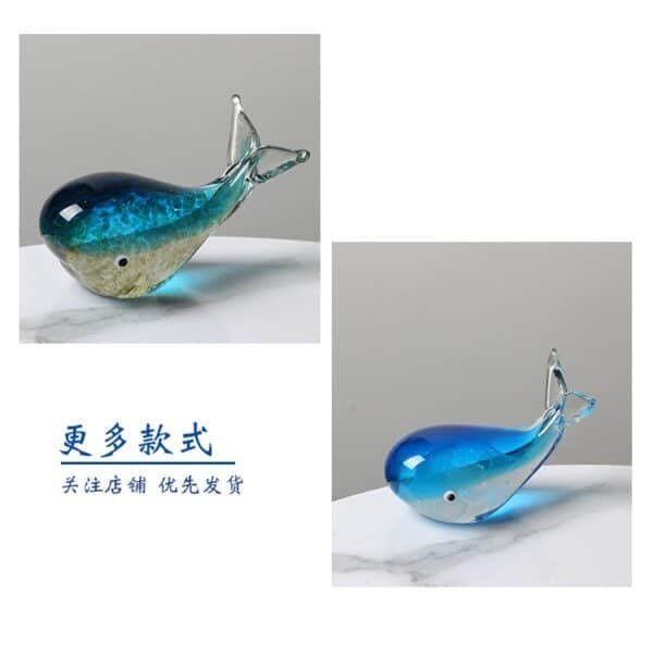 Zibo verre lumineux baleine artisanat cadeau d'anniversaire animaux marins artwork desktop decoration ornament