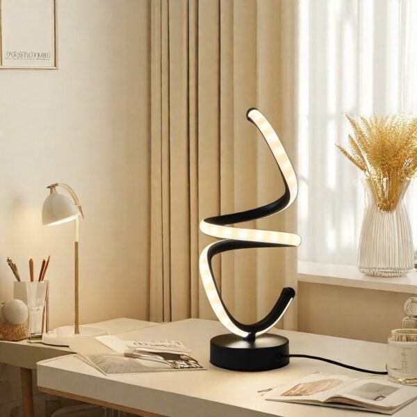 cross border modern wave desk lamp simple adjustable led desk lamp usb powered ambient desk lamp