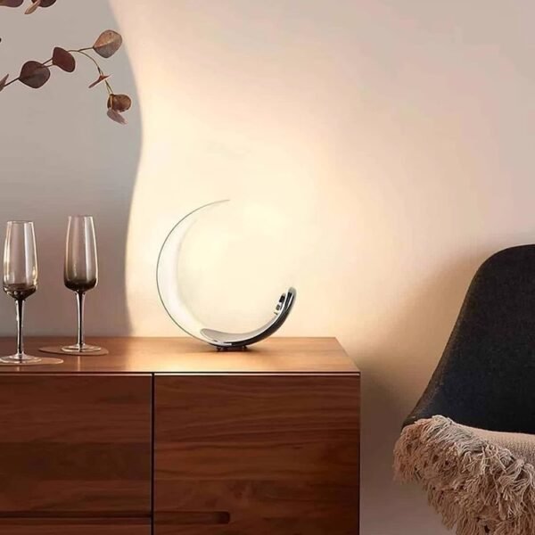 italian moon table lamp design sense simple table lamp bedroom crescent moon atmosphere touch table lamp creative c shaped table lamp