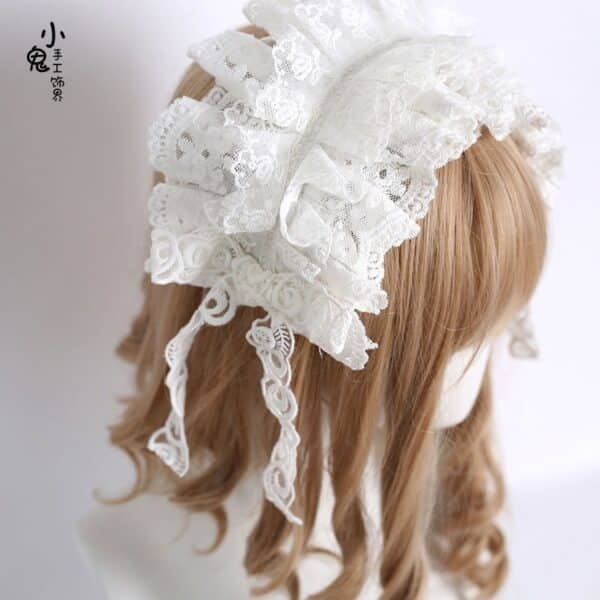 teen lolita french elegant generating color headband lo niang sweet soft girl hair accessories handmade lace headgear