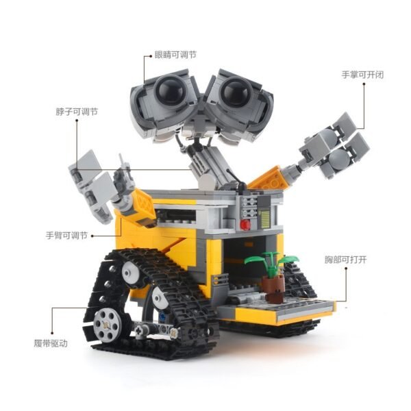 عبر الحدود 8886 روبوت WALL-E 8886 WALL-E 83003 جسيمات صغيرة للأولاد لعبة مكعبات البناء المجمعة هدية T1303