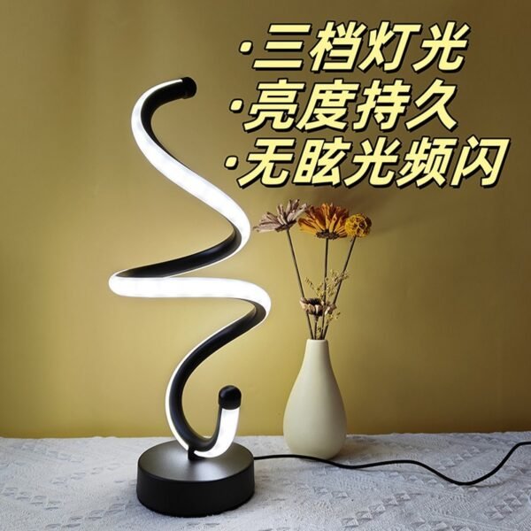 cross border modern wave desk lamp simple adjustable led desk lamp usb powered ambient desk lamp