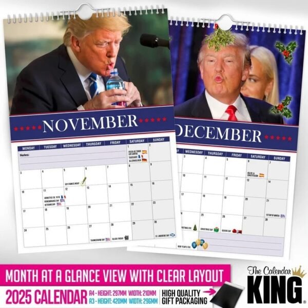 Trumpinator Wandkalender Grenzüberschreitende neue Produkte 2025 Interessanter Trump Wandkalender Kalender