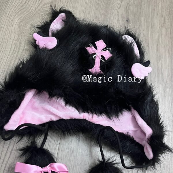 magic diary original handmade autumn and winter warm hat cat ear subculture y2k plush cute warm