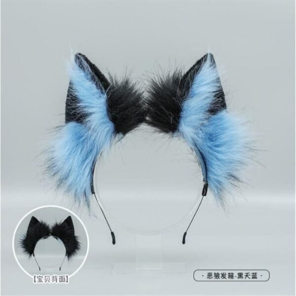 handmade animal ear headband simulation cat ear lolita headdress edge clip kc tail lo female animal ear lolita