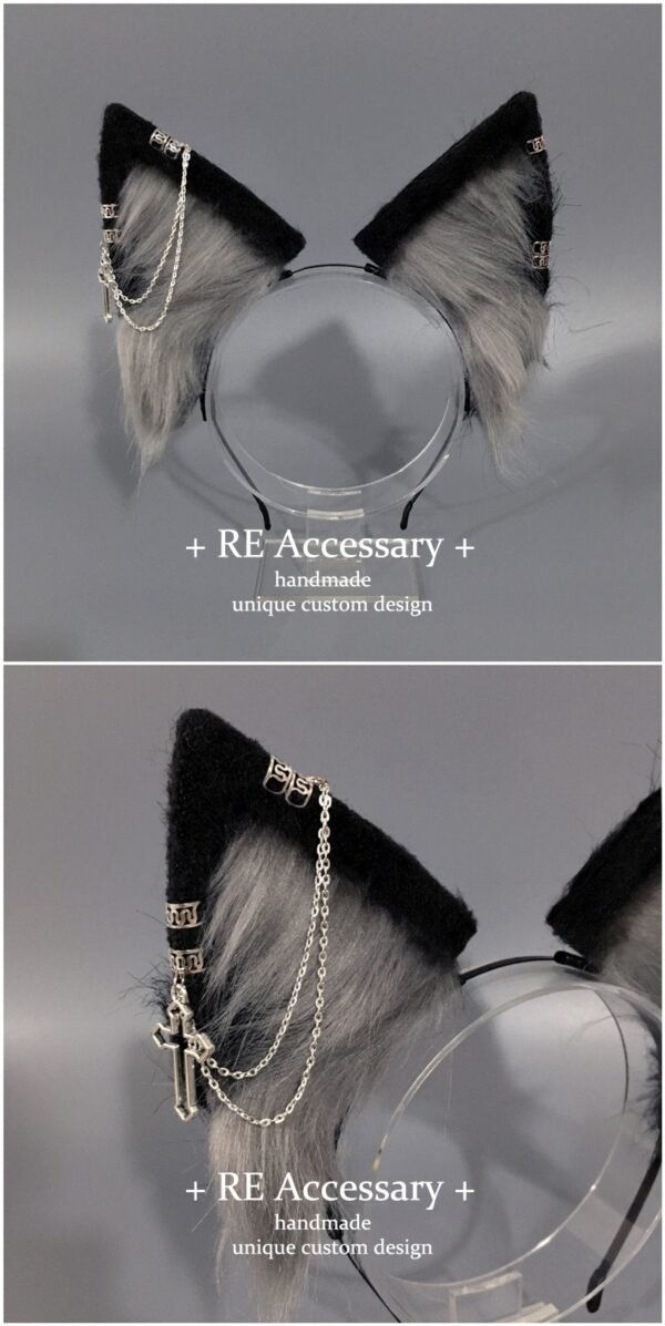 lolita wolf ear headband halloween vampire demon horns beast ear headgear hair accessories cosplay props