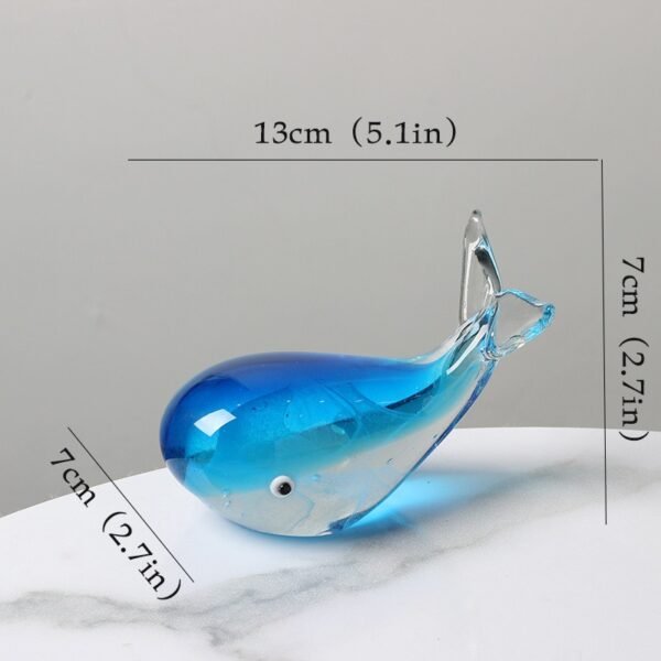 Zibo verre lumineux baleine artisanat cadeau d'anniversaire animaux marins artwork desktop decoration ornament