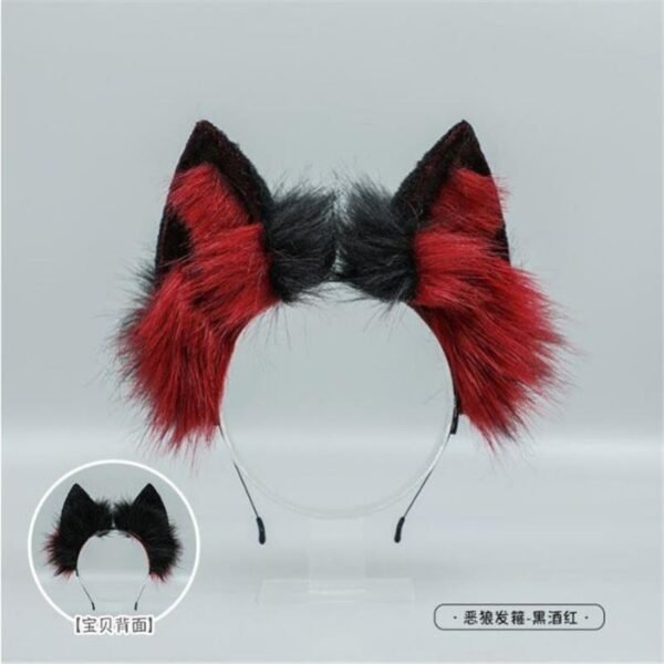 handmade animal ear headband simulation cat ear lolita headdress edge clip kc tail lo female animal ear lolita