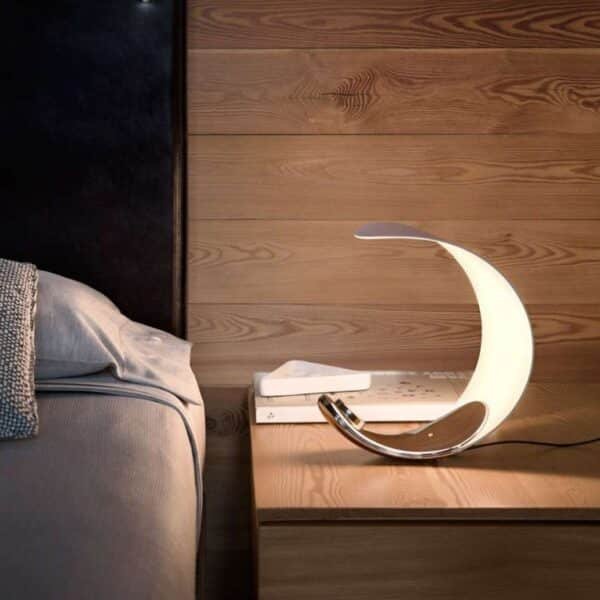 italian moon table lamp design sense simple table lamp bedroom crescent moon atmosphere touch table lamp creative c shaped table lamp