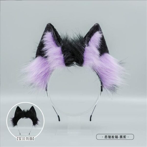 handmade animal ear headband simulation cat ear lolita headdress edge clip kc tail lo female animal ear lolita