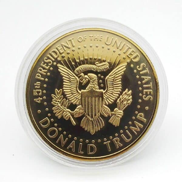 Presidente de EE.UU., Dama de la Libertad, Moneda Conmemorativa de Trump, Moneda de Plata, Moneda Extranjera de Trump, Monedas de Oro, Artesanía, Espejo de Cruz