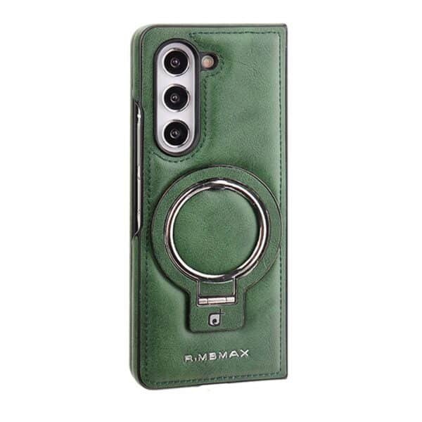 Applicable to Samsung Z fold6 mobile phone case racket holder Galaxy magnetic suction Z fold5 creative men's leather case