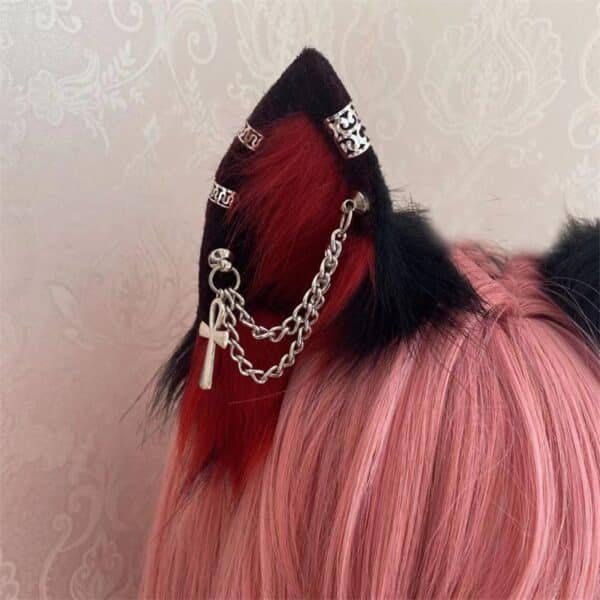 lolita wolf ear headband halloween vampire demon horns beast ear headgear hair accessories cosplay props