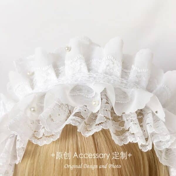 teen lolita french elegant generating color headband lo niang sweet soft girl hair accessories handmade lace headgear