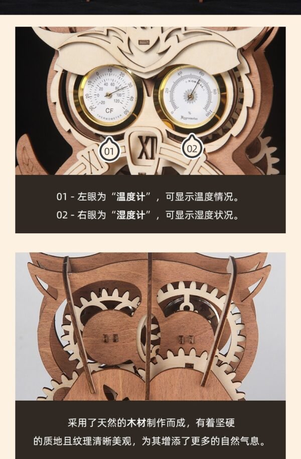 wholesale creative wooden toy owl ornament boys diy handmade assembly model wooden 3d three dimensional puzzle