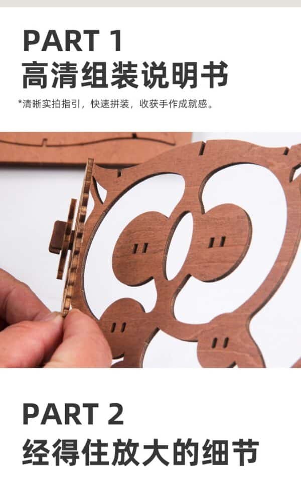 wholesale creative wooden toy owl ornament boys diy handmade assembly model wooden 3d three dimensional puzzle