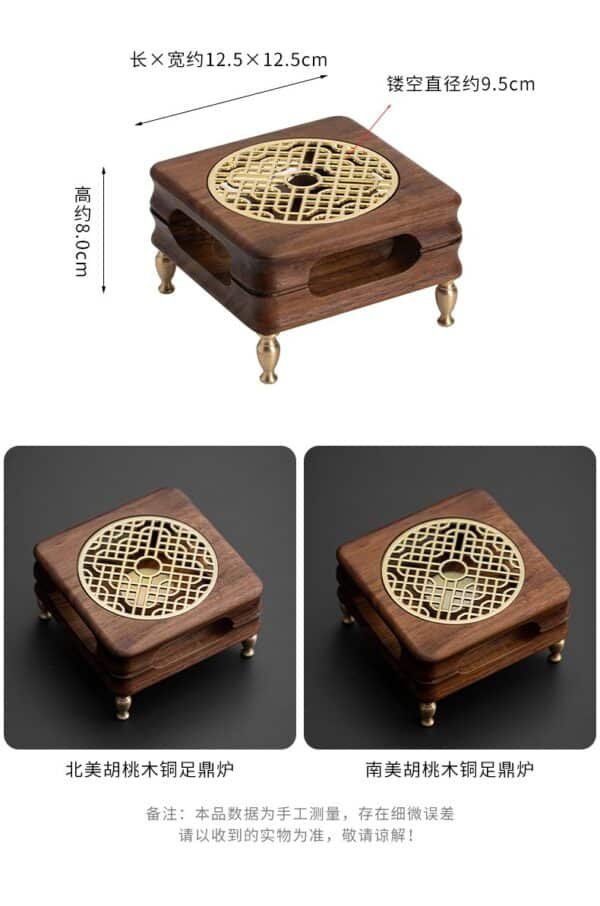 black walnut warm tea stove flower teapot candle heating roasted tea stove home hotel thermal insulation tea brewer warm tea stove