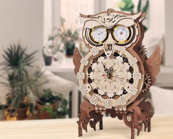 wholesale creative wooden toy owl ornament boys diy handmade assembly model wooden 3d three dimensional puzzle