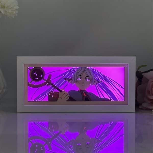 buried flilian paper carving lamp animation figure peripheral ornament gift two dimensional rgb light box led ambient light