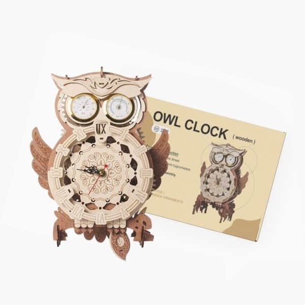 wholesale creative wooden toy owl ornament boys diy handmade assembly model wooden 3d three dimensional puzzle