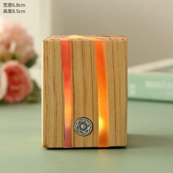 creative bedroom desktop crack light ins wind atmosphere decoration ornament solid wood nordic design gift led night light